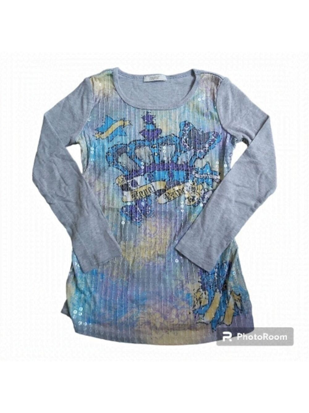 Most Girls Royal Princess Long Sleeve Graphic Cotton/Polyester Blend Shirt - XS